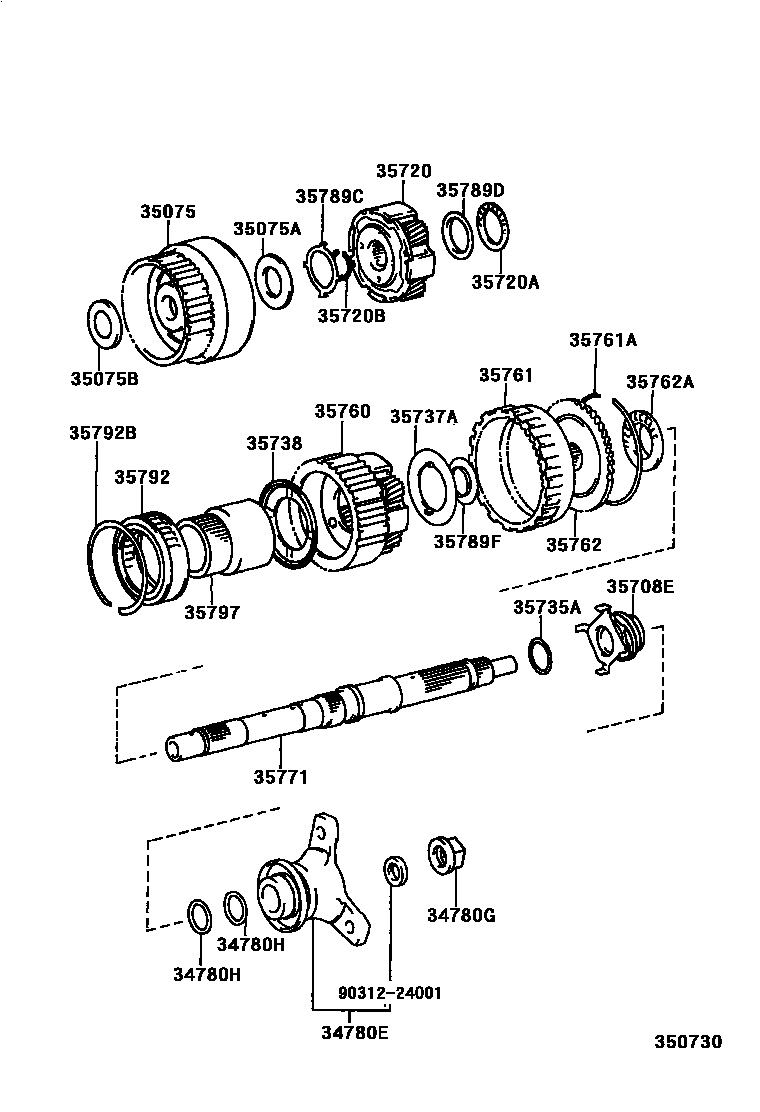 3510 — PLANETARY GEAR, REVERSE PISTON & COUNTER GEAR(ATM)