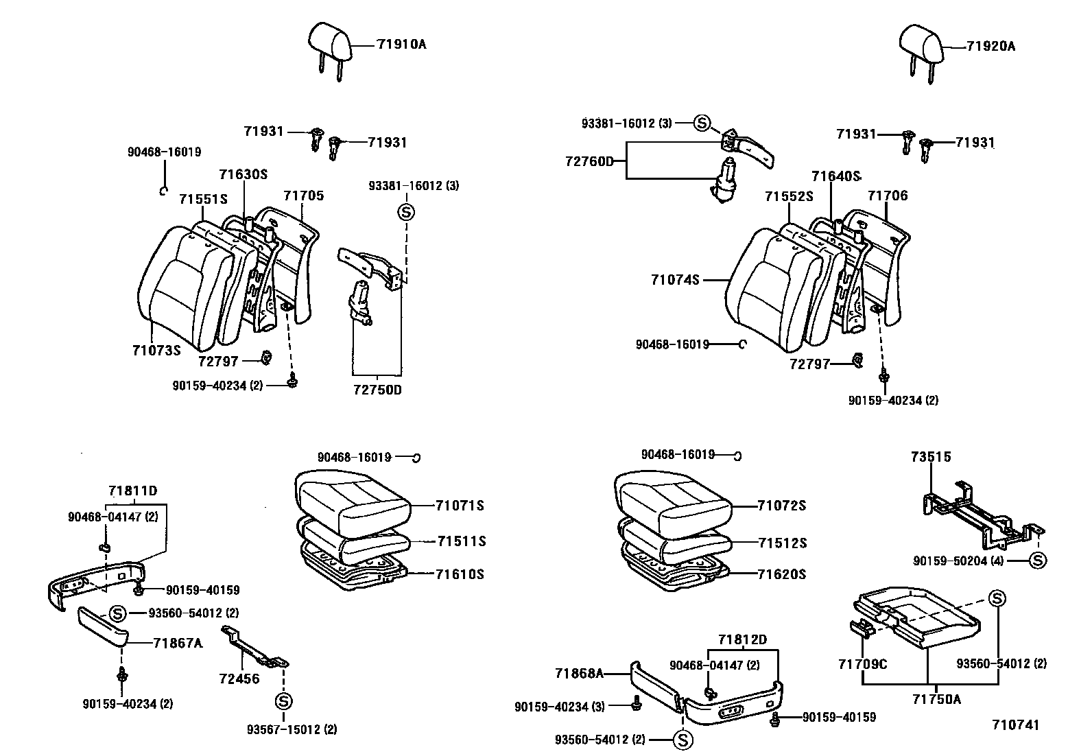 7101 — FRONT SEAT & SEAT TRACK