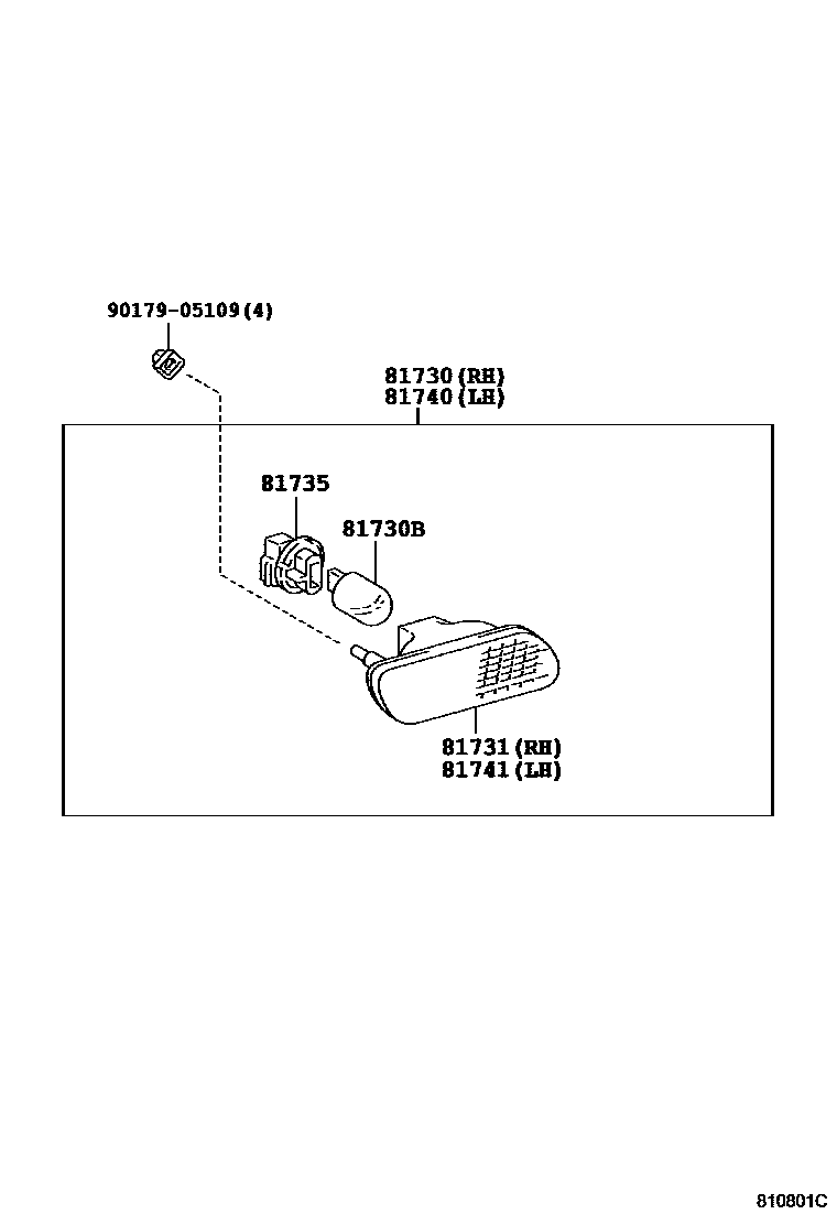 8106 — SIDE TURN SIGNAL LAMP & OUTER MIRROR LAMP