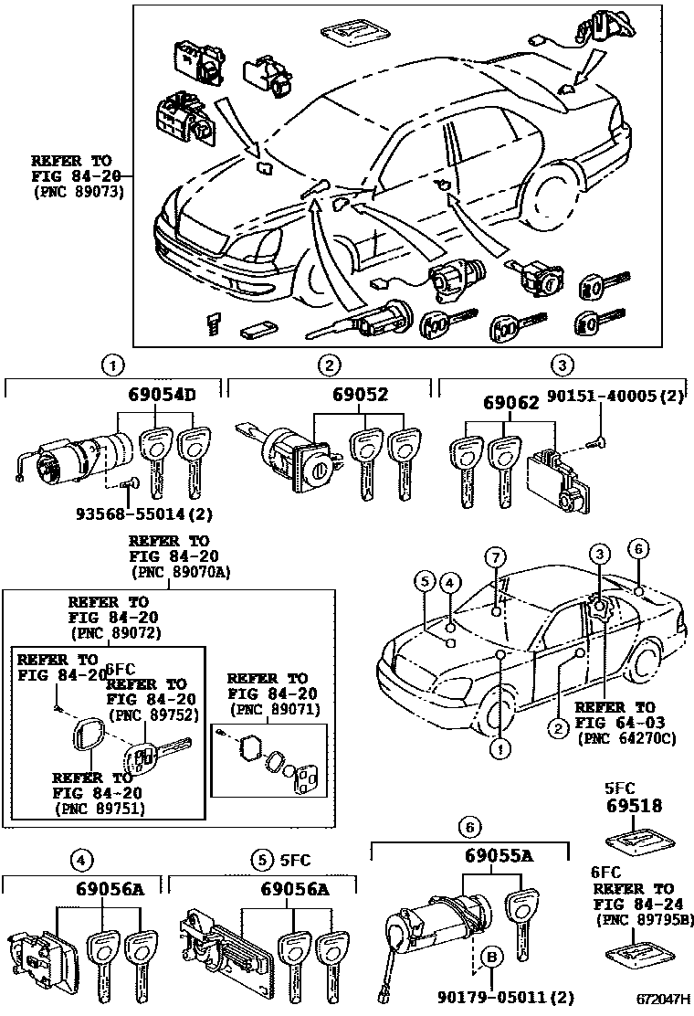 6712 — LOCK CYLINDER SET