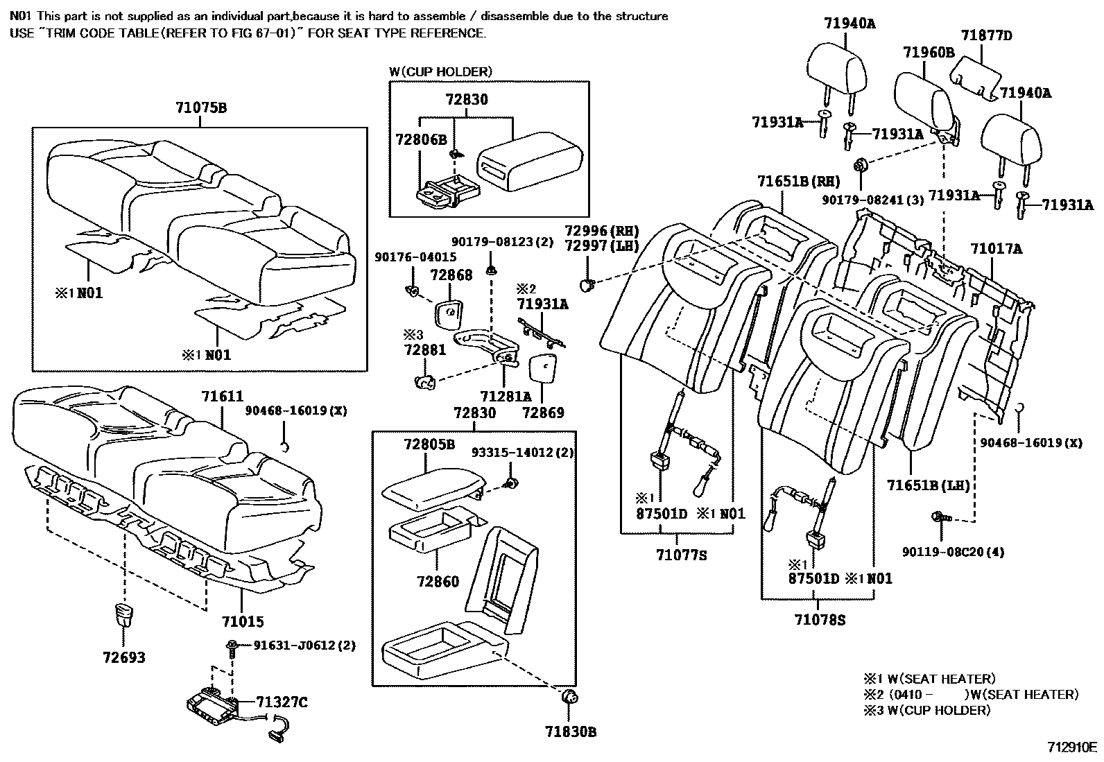 7102 — REAR SEAT & SEAT TRACK