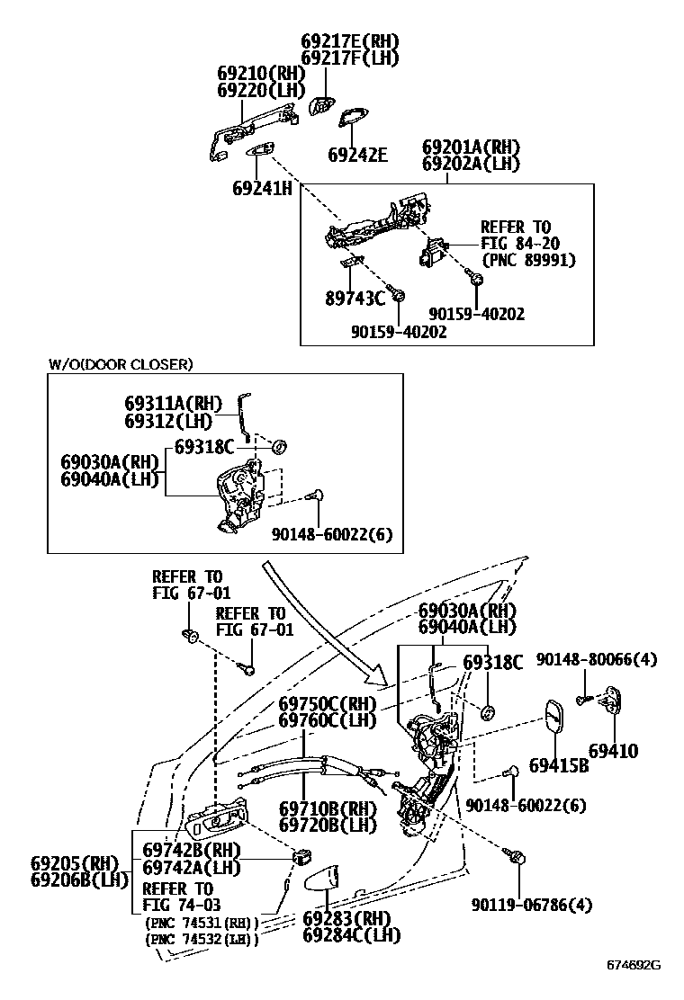 6703 — FRONT DOOR LOCK & HANDLE