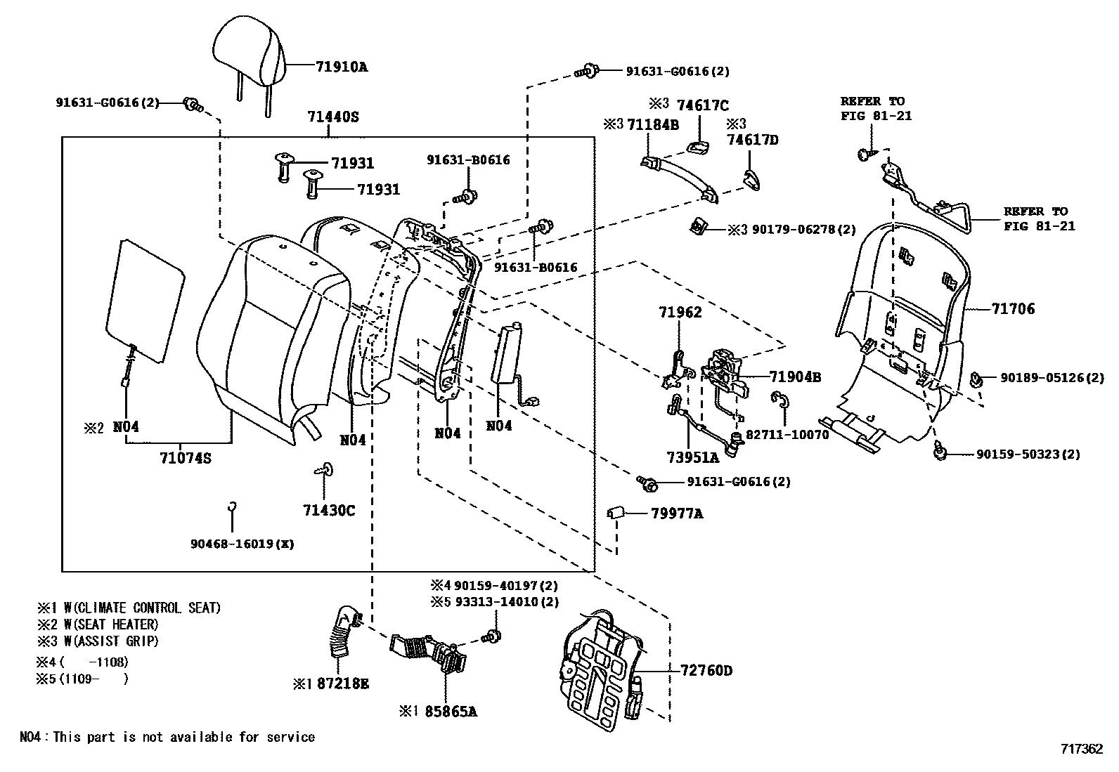 7101 — FRONT SEAT & SEAT TRACK