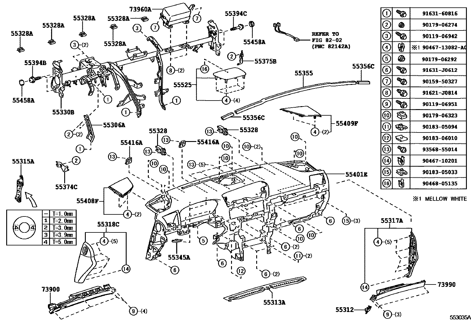 5501 — INSTRUMENT PANEL & GLOVE COMPARTMENT