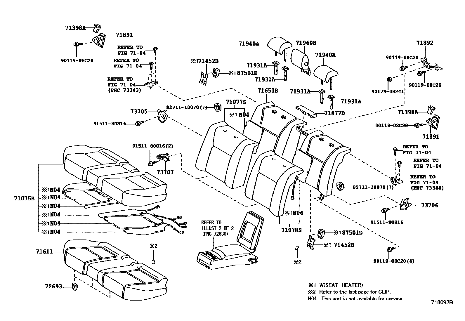 7102 — REAR SEAT & SEAT TRACK