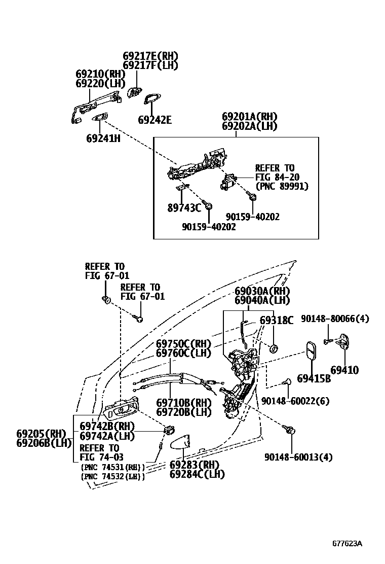 6703 — FRONT DOOR LOCK & HANDLE