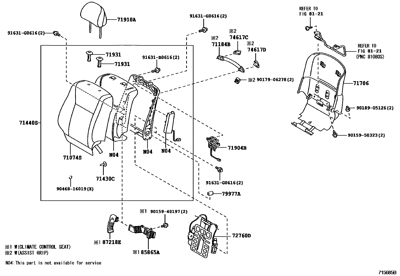7101 — FRONT SEAT & SEAT TRACK