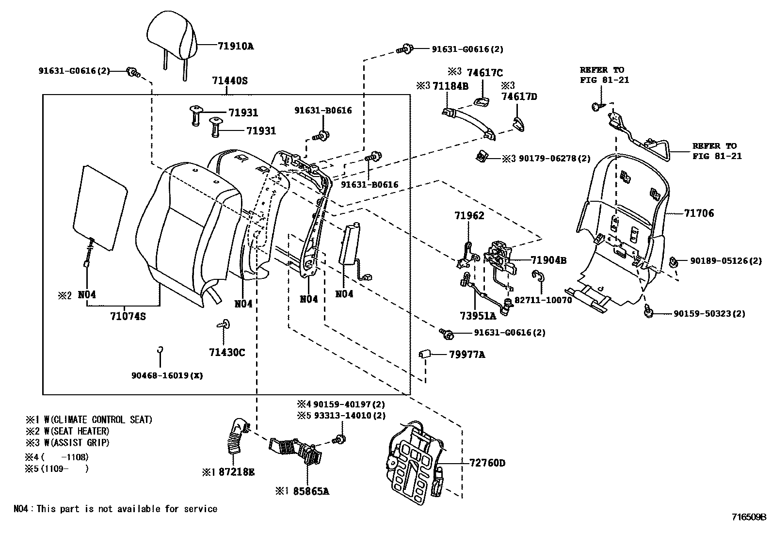 7101 — FRONT SEAT & SEAT TRACK