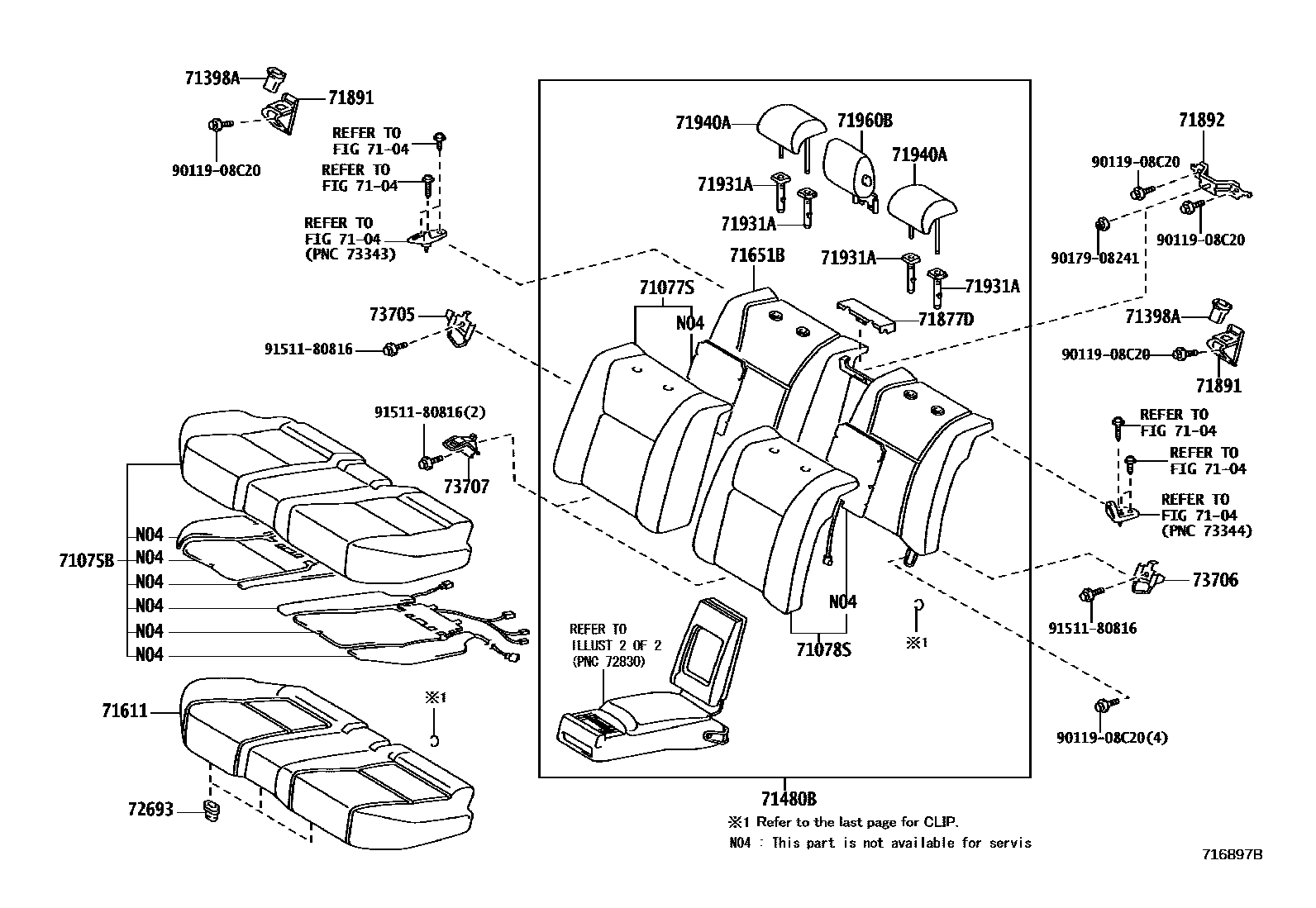 7102 — REAR SEAT & SEAT TRACK