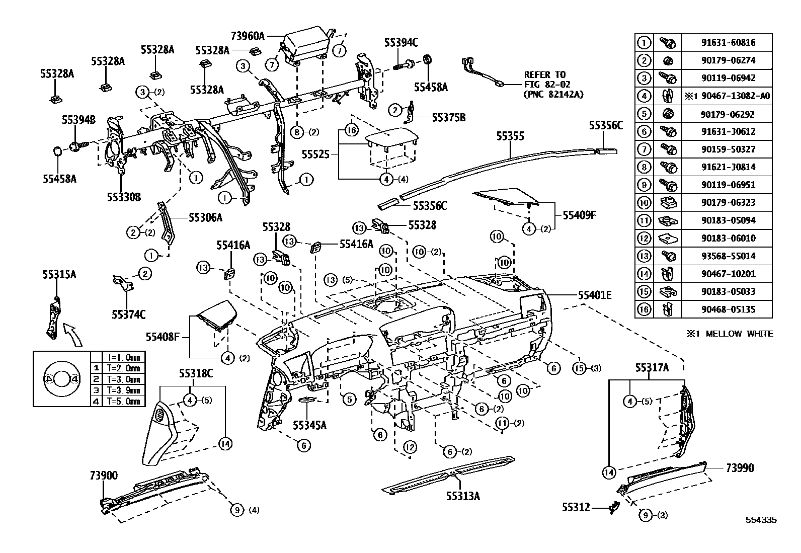 5501 — INSTRUMENT PANEL & GLOVE COMPARTMENT