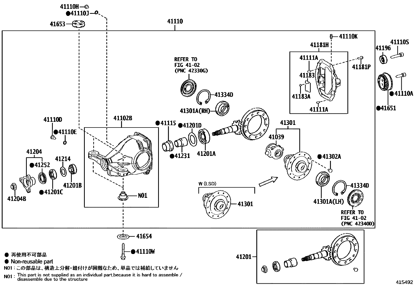 4101 — REAR AXLE HOUSING & DIFFERENTIAL