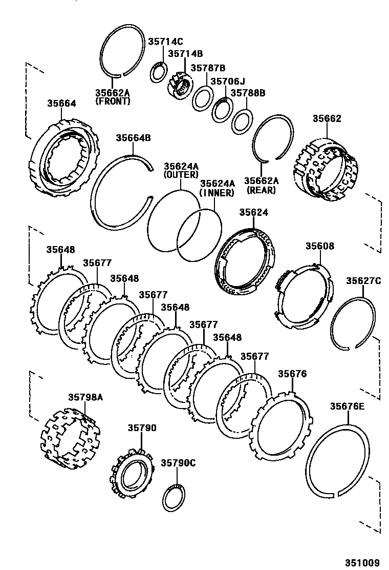 3508 — CENTER SUPPORT & PLANETARY SUN GEAR (ATM)