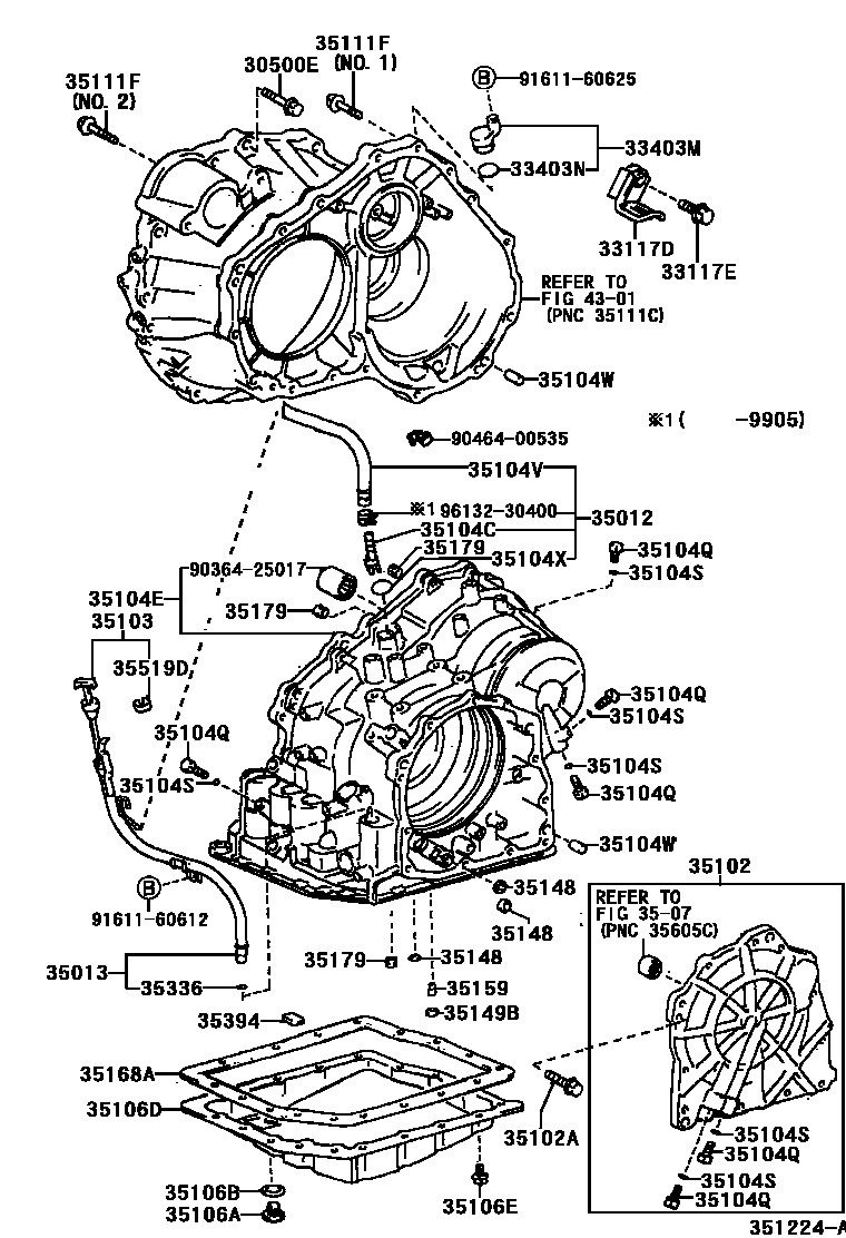 3503 — TRANSMISSION CASE & OIL PAN (ATM)