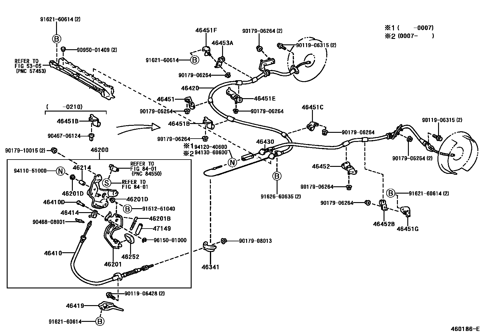 4601 — PARKING BRAKE & CABLE