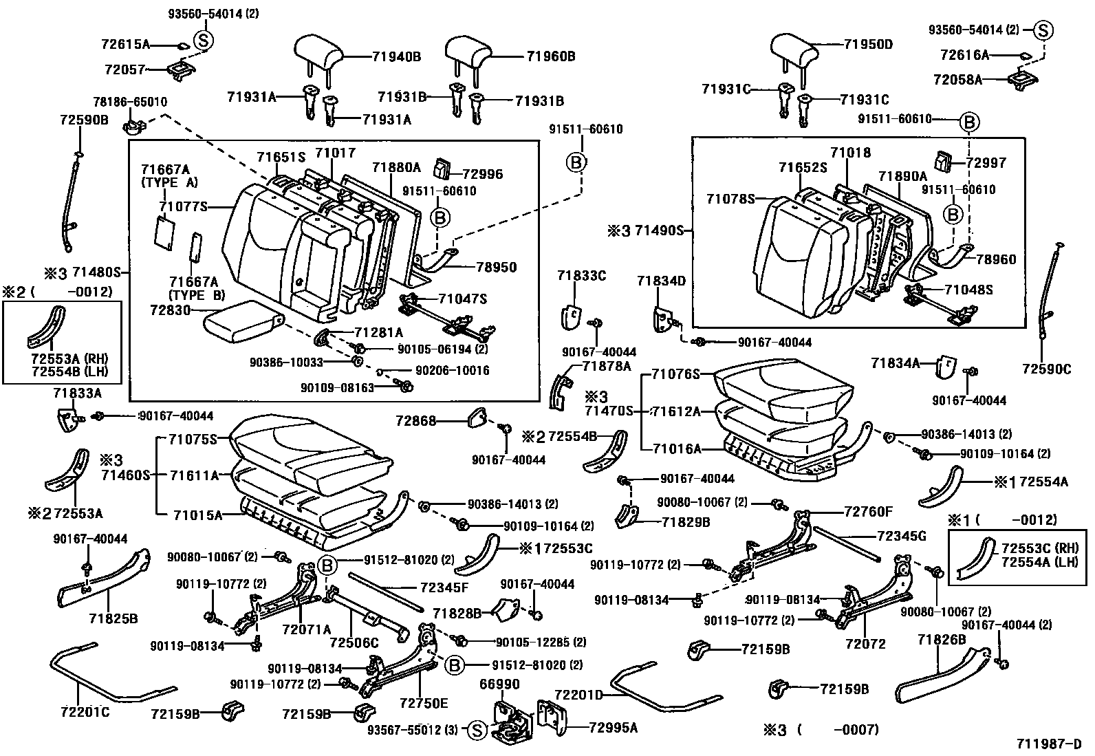 7102 — REAR SEAT & SEAT TRACK
