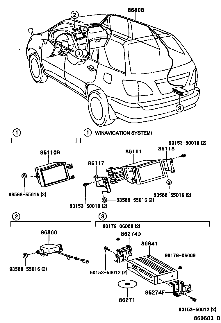 8603 — NAVIGATION & FRONT MONITOR DISPLAY
