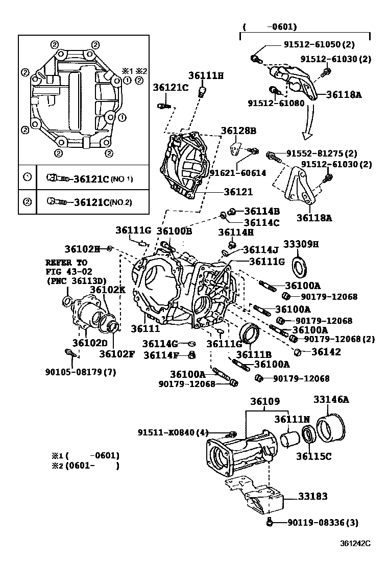 3609 — TRANSFER CASE & EXTENSION HOUSING