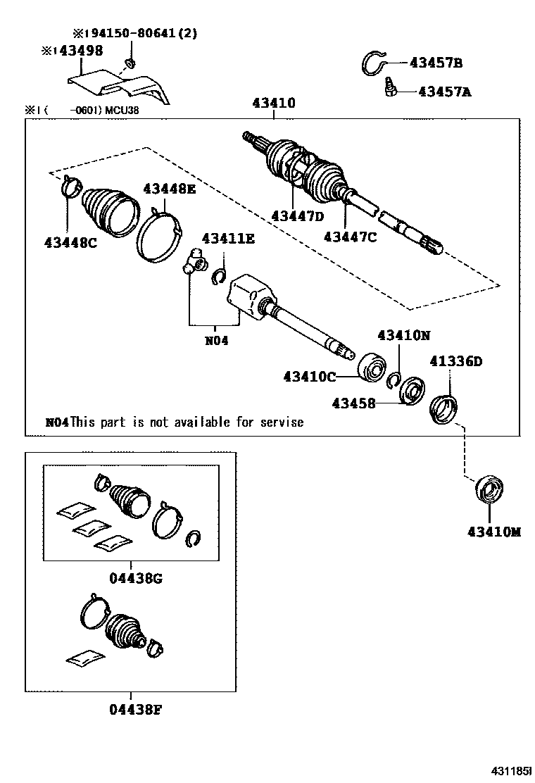 4302 — FRONT DRIVE SHAFT