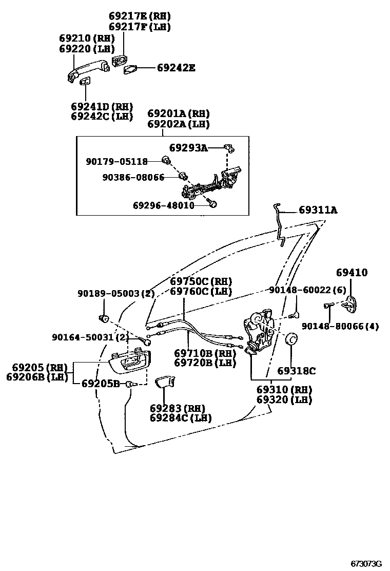 6703 — FRONT DOOR LOCK & HANDLE