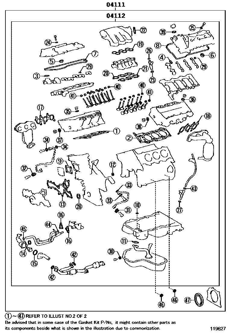 1103 — ENGINE OVERHAUL GASKET KIT