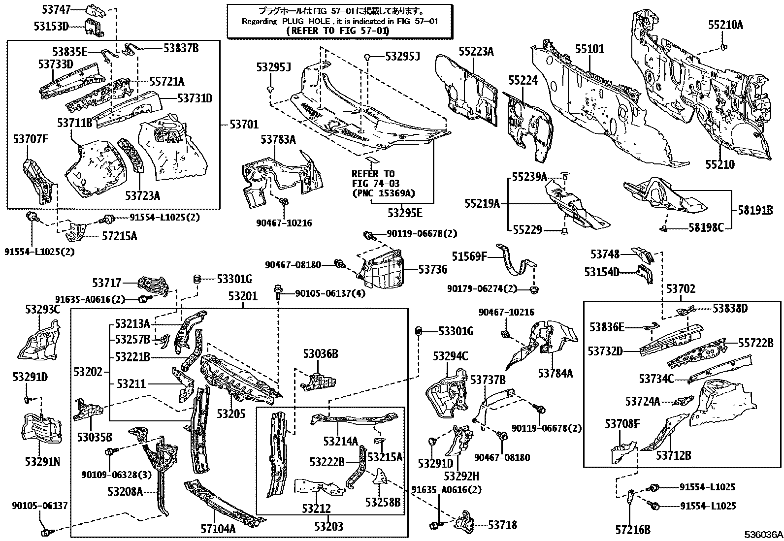 5304 — FRONT FENDER APRON & DASH PANEL