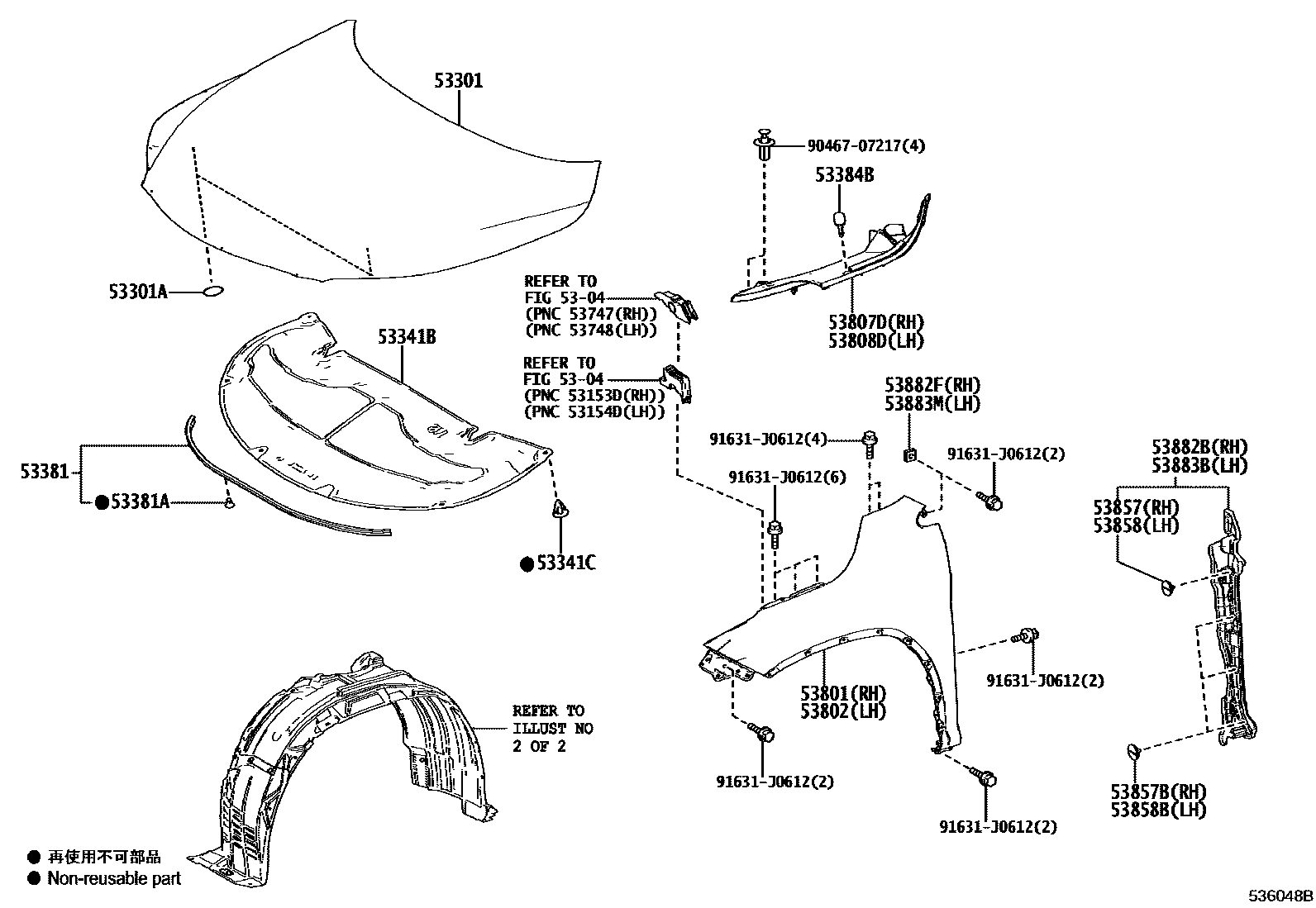 5302 — HOOD & FRONT FENDER