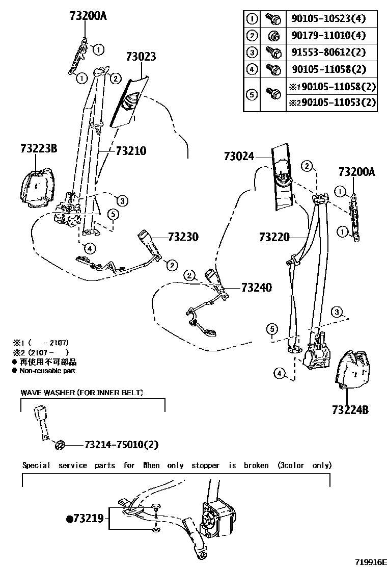7104 — SEAT BELT & CHILD RESTRAINT SEAT
