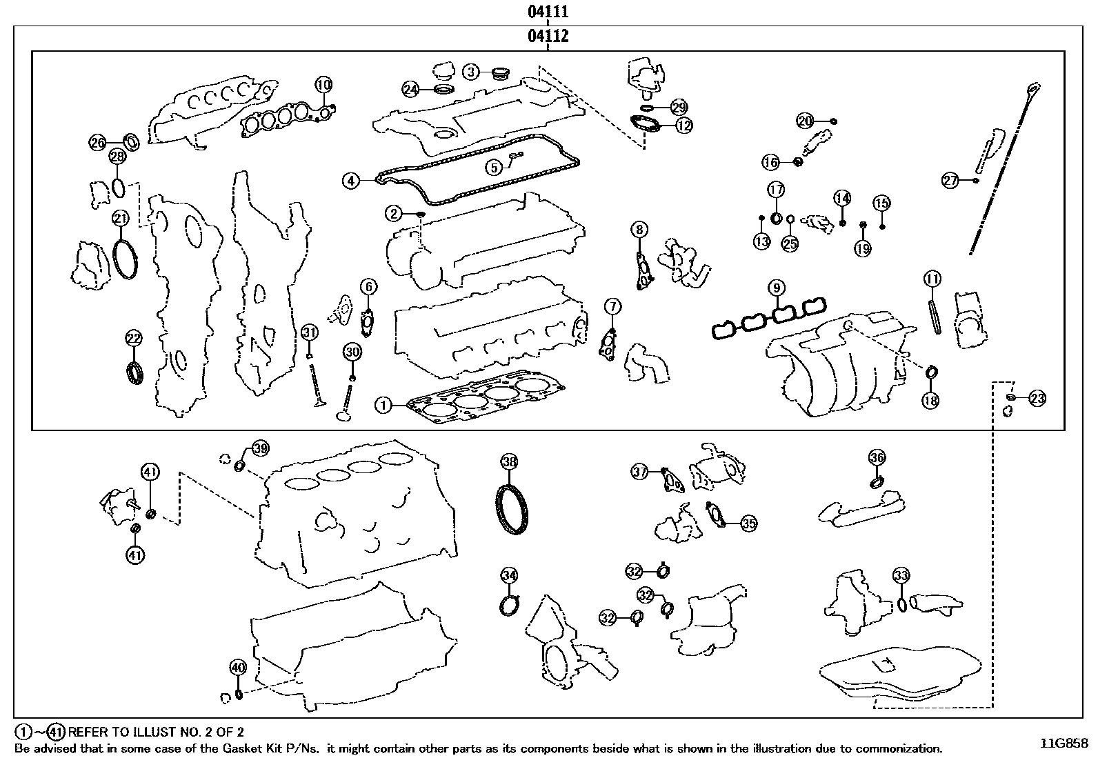 1103 — ENGINE OVERHAUL GASKET KIT
