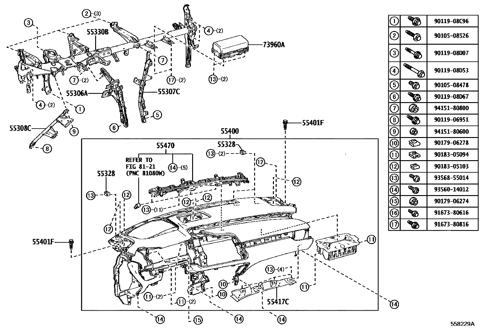 5501 — INSTRUMENT PANEL & GLOVE COMPARTMENT