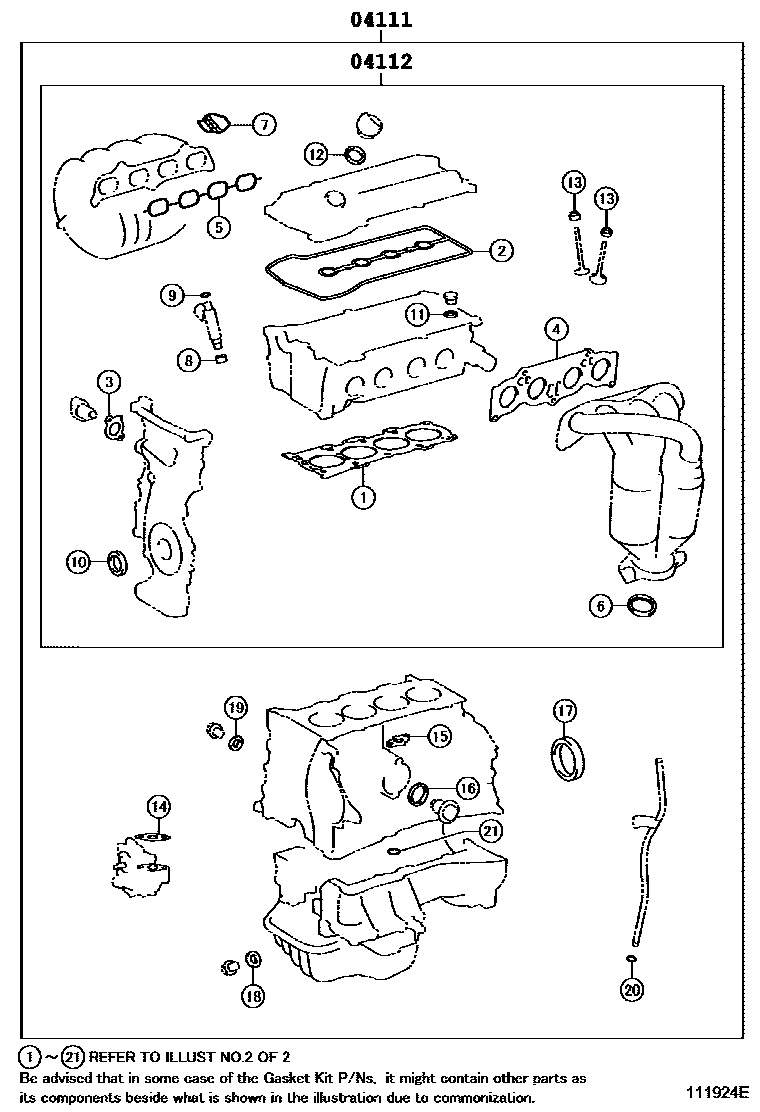 1103 — ENGINE OVERHAUL GASKET KIT