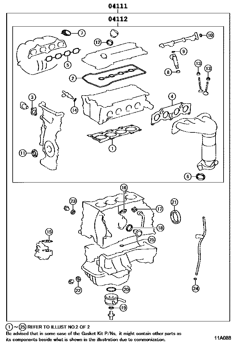 1103 — ENGINE OVERHAUL GASKET KIT