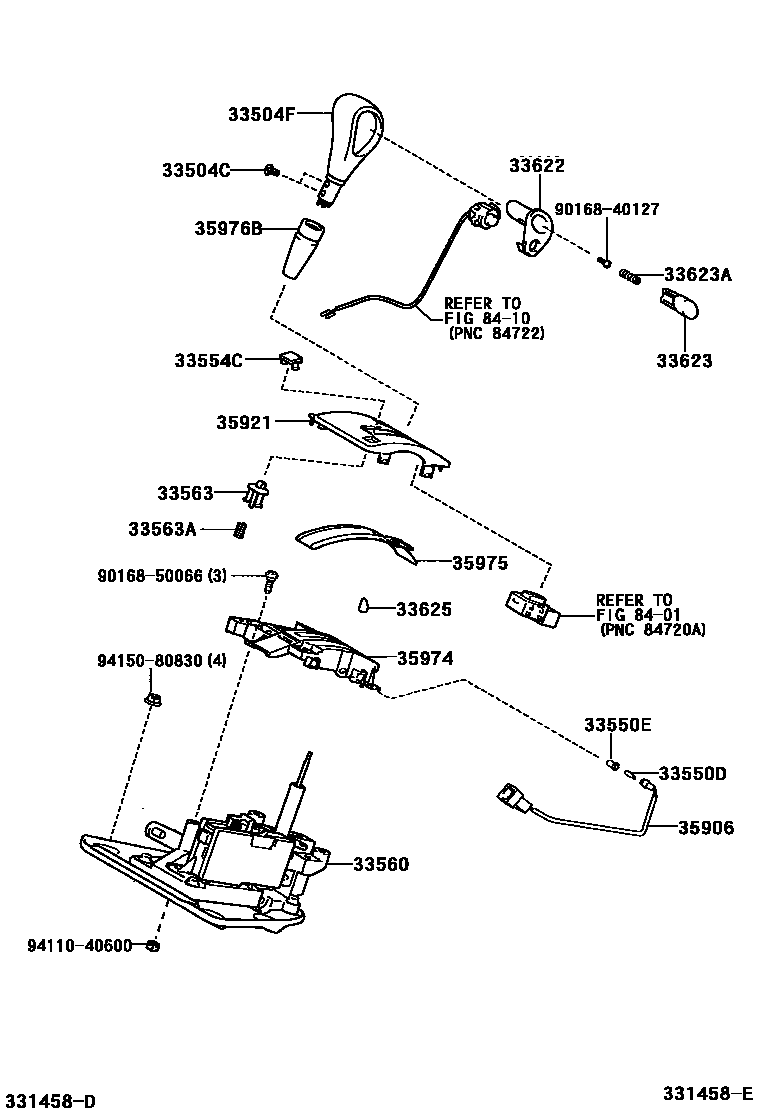 3312 — SHIFT LEVER & RETAINER