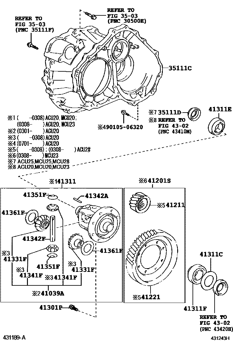 4301 — FRONT AXLE HOUSING & DIFFERENTIAL