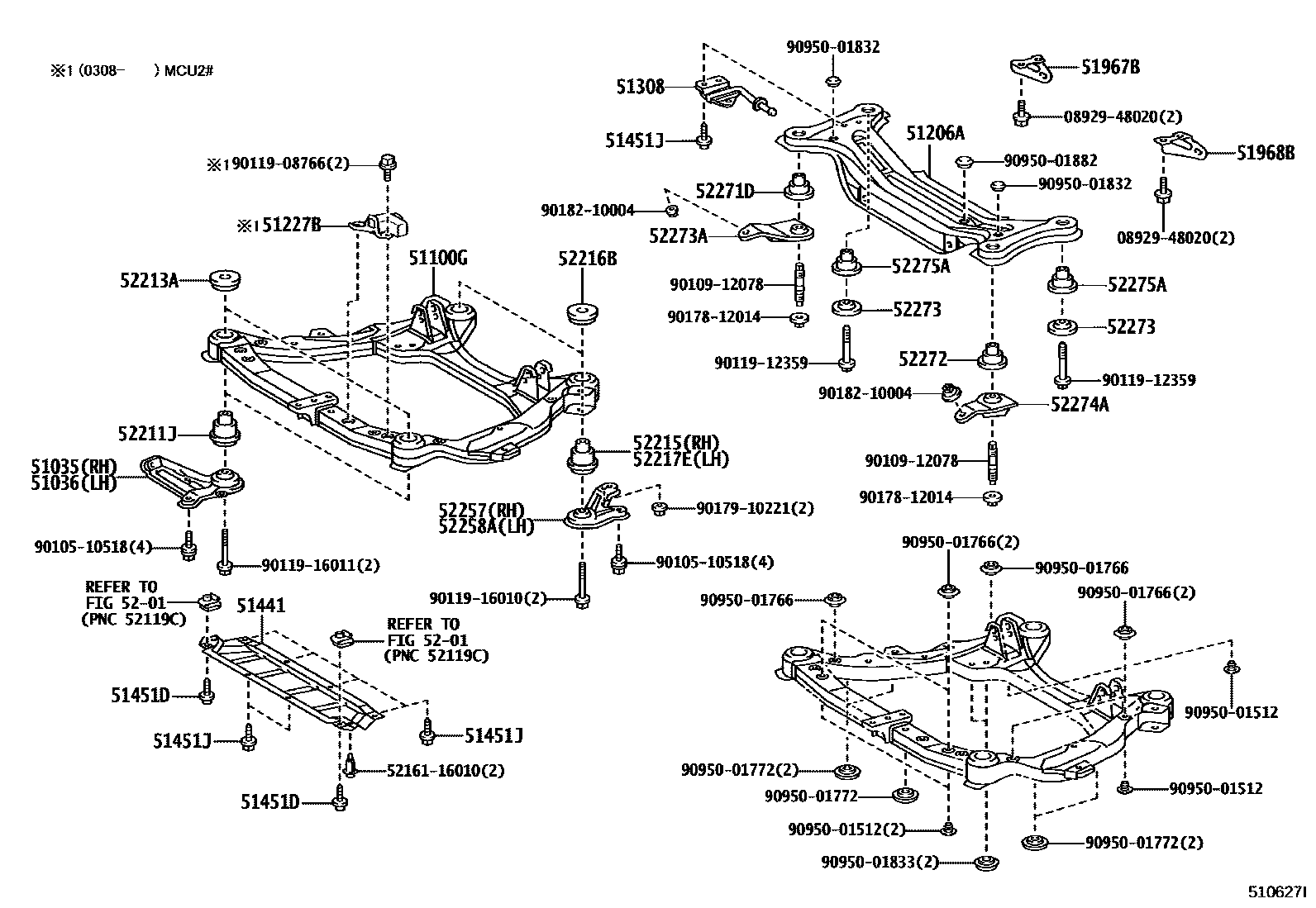 5102 — SUSPENSION CROSSMEMBER & UNDER COVER