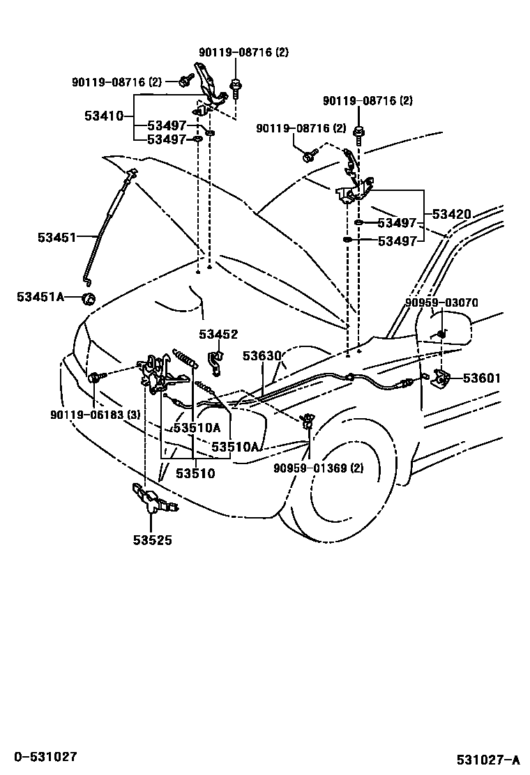 5303 — HOOD LOCK & HINGE