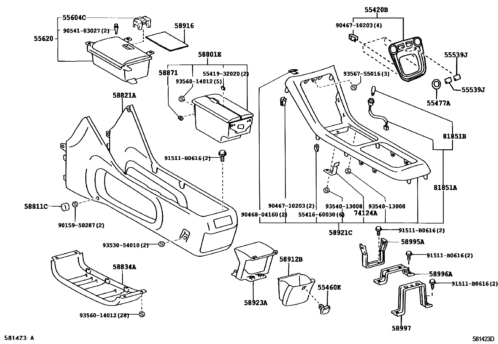 5806 — CONSOLE BOX & BRACKET