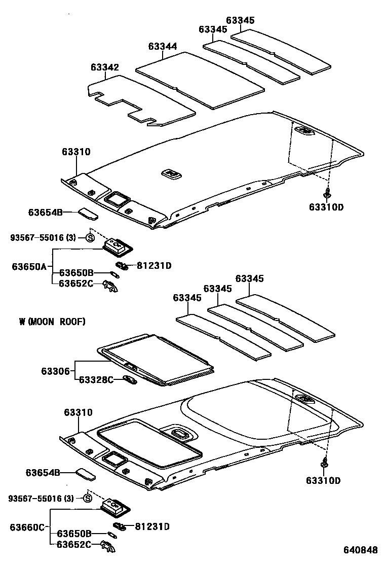 6402 — ROOF HEADLINING & SILENCER PAD