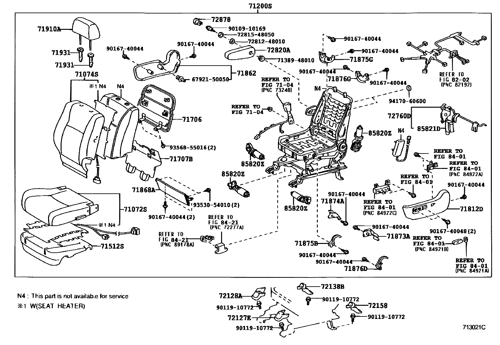 7101 — FRONT SEAT & SEAT TRACK