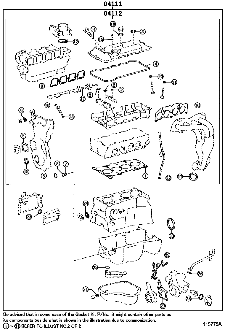 1103 — ENGINE OVERHAUL GASKET KIT