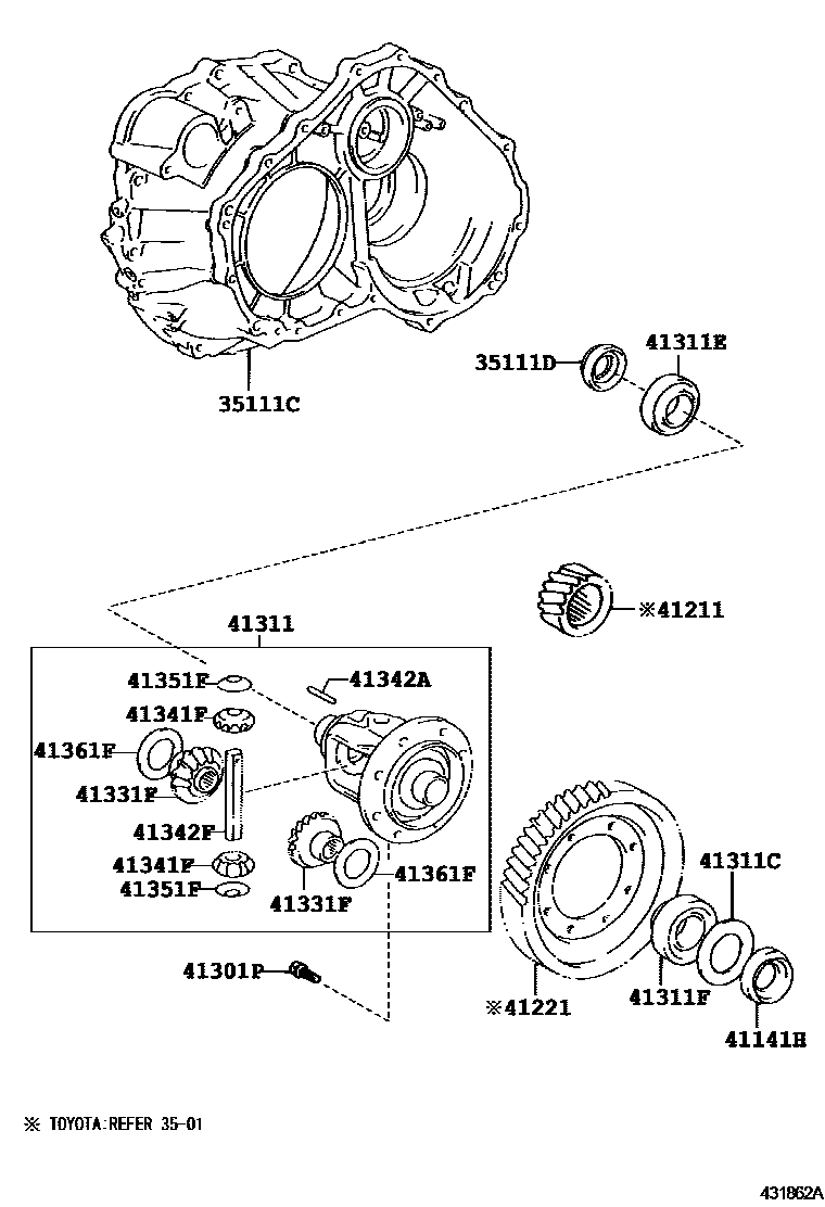 4301 — FRONT AXLE HOUSING & DIFFERENTIAL