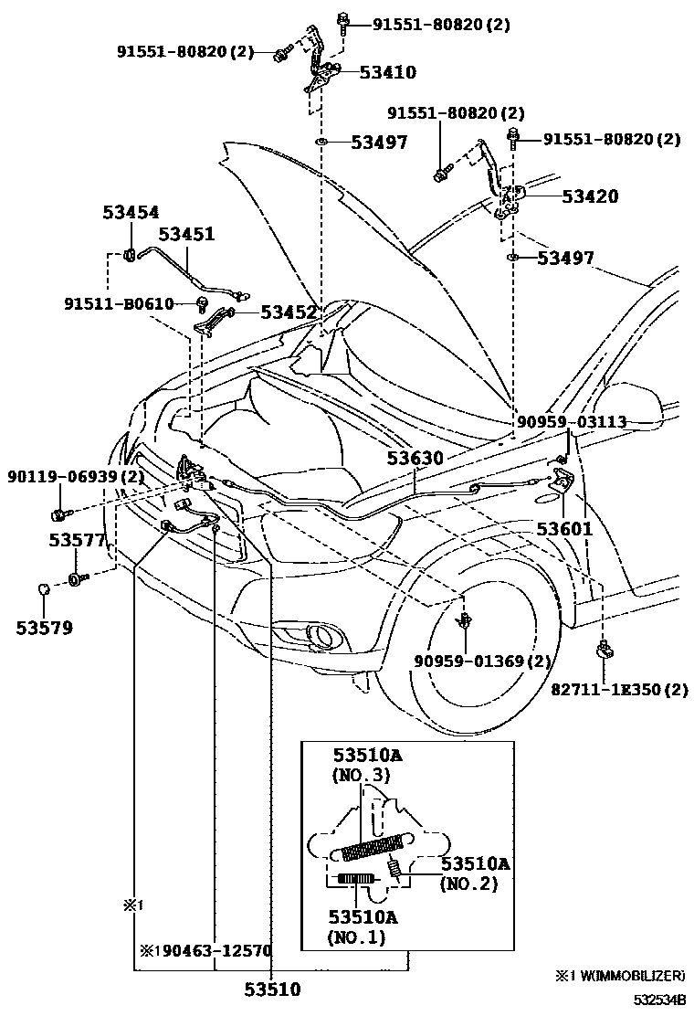 5303 — HOOD LOCK & HINGE