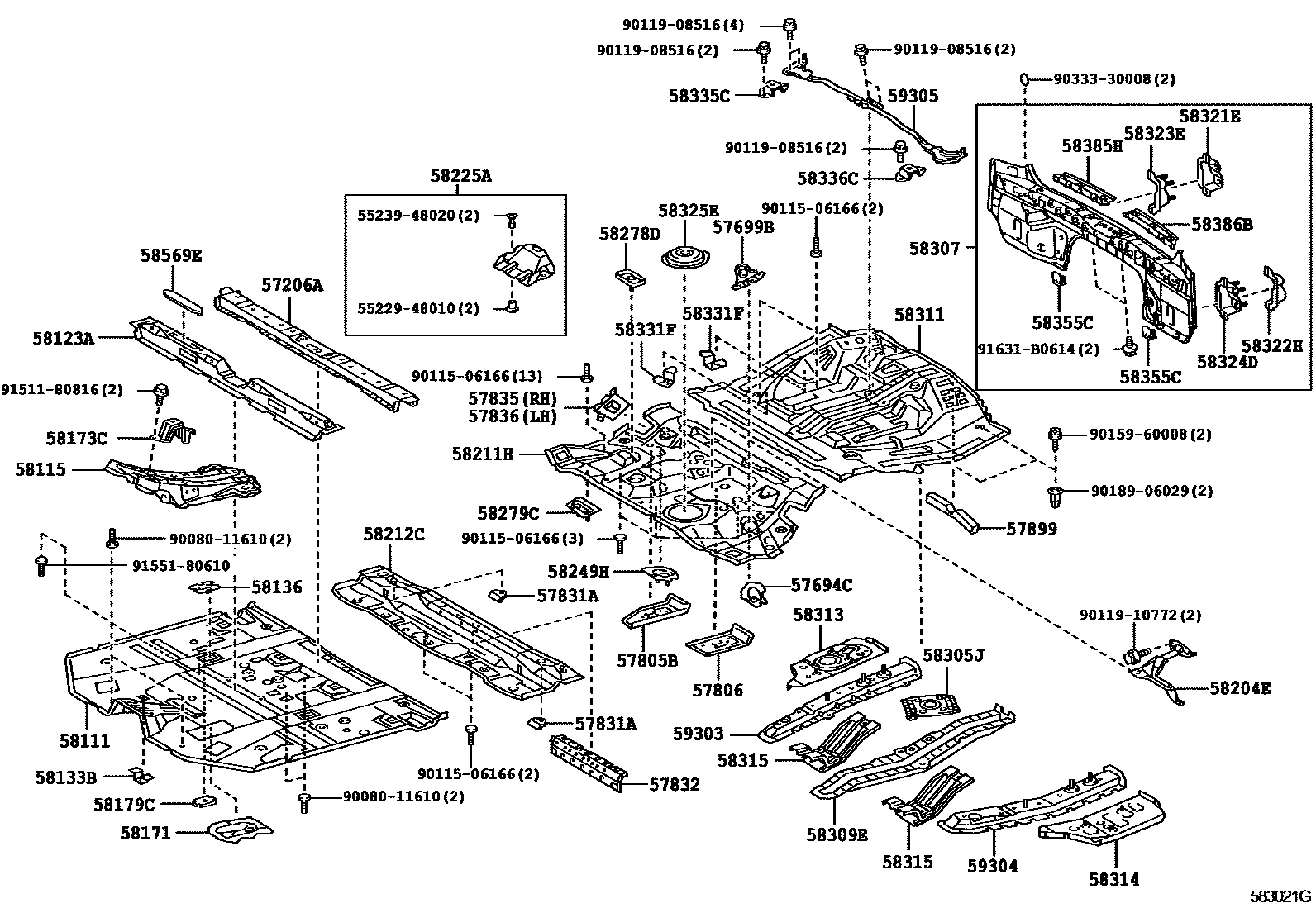 5801 — FLOOR PAN & LOWER BACK PANEL