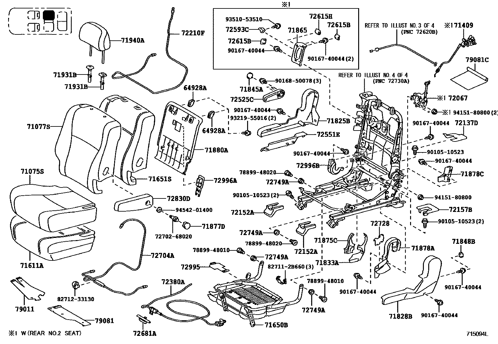 7102 — REAR SEAT & SEAT TRACK