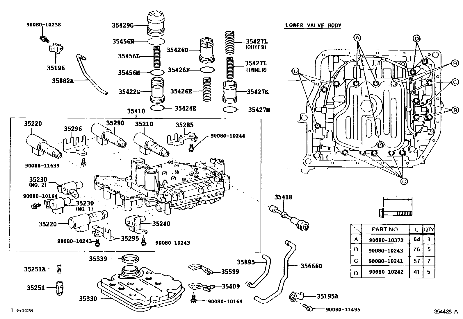 3512 — VALVE BODY & OIL STRAINER (ATM)