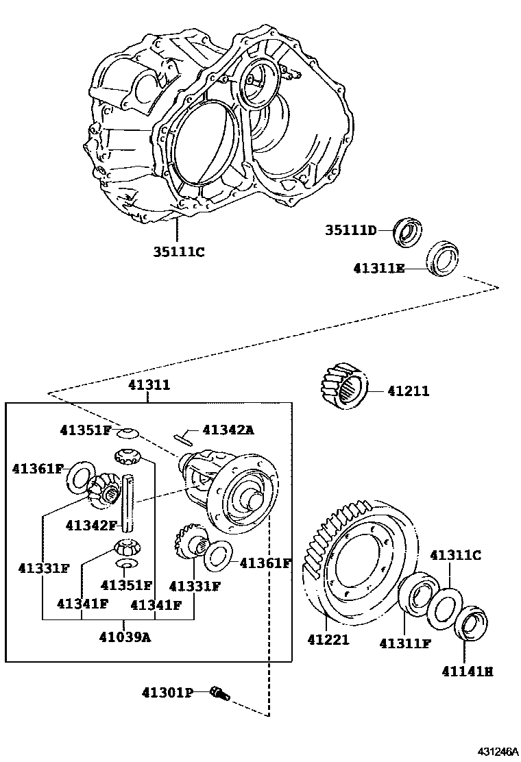 4301 — FRONT AXLE HOUSING & DIFFERENTIAL