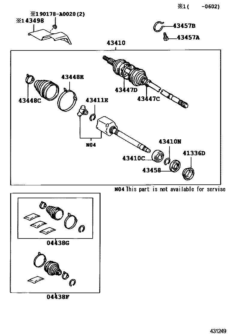 4302 — FRONT DRIVE SHAFT