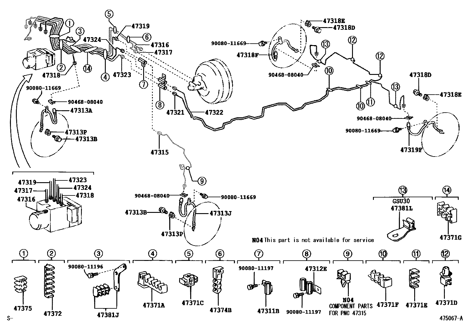 4708 — BRAKE TUBE & CLAMP