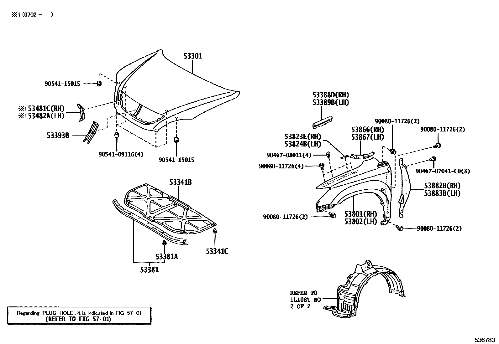 5302 — HOOD & FRONT FENDER