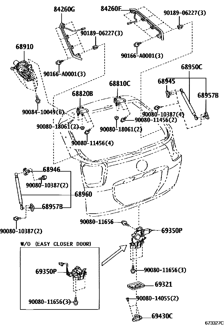 6709 — BACK DOOR LOCK & HANDLE