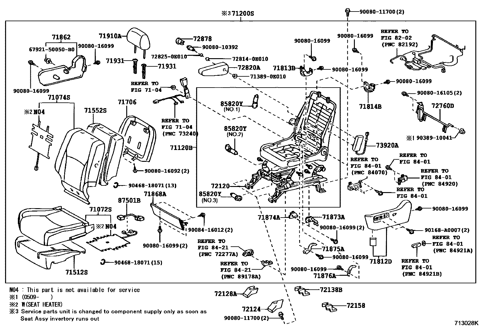 7101 — FRONT SEAT & SEAT TRACK